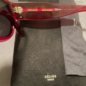 Celine | Accessories | Nwot Authentic Celine Maroon Lucite 